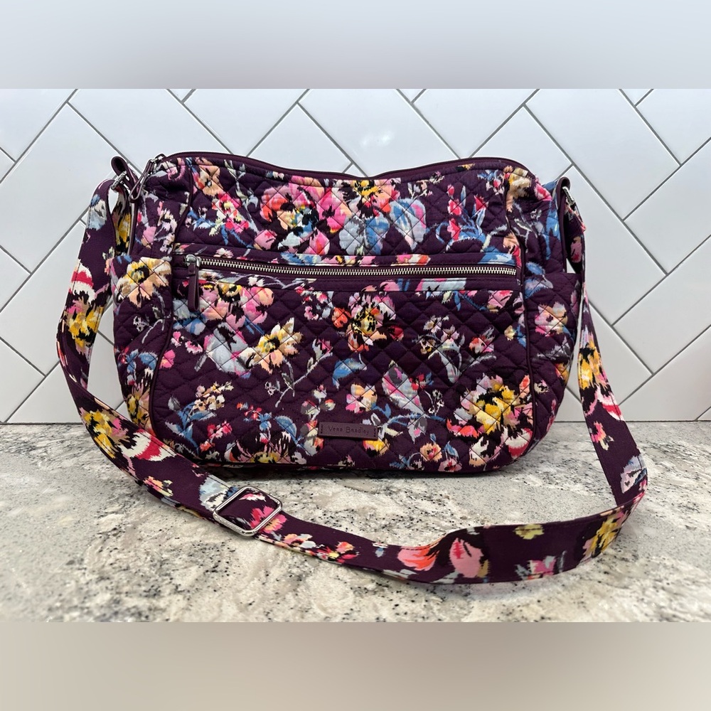 Vera Bradley Indiana Rose Purple Quilted Women's Crossbody Bag